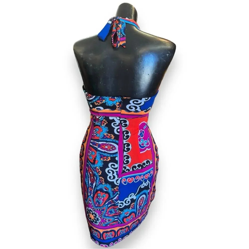 Cache Multicolor Abstract Boho Dress - image 5